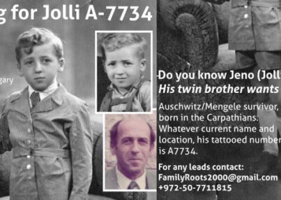 Sopravvisuto di Auschwitz cerca il fratello gemello su Facebook jeno jolli Copertina