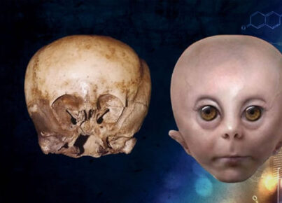 Starchild bambino con il teschio a forma di alieno Copertina