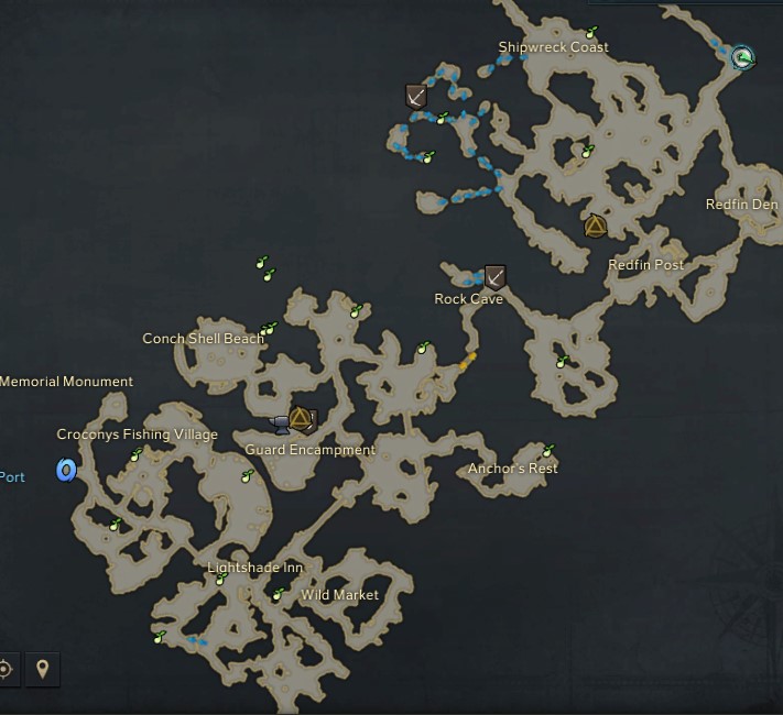 Croconys Seashore map mokoko semi