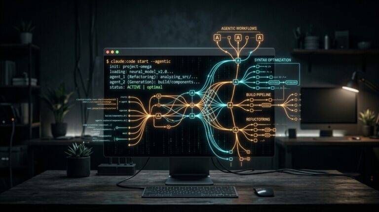 Interfaccia da terminale di Claude Code 2.0 con flussi di agentic coding olografici