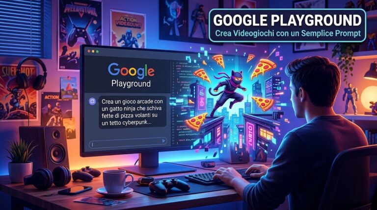 Google Playground per creare videogiochi con prompt testuali e intelligenza artificiale